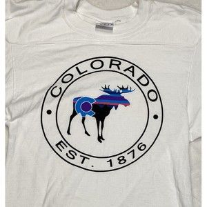 Vintage Colorado Football Hockey Single Stitch T-Shirt by Eagle USA Sz Small